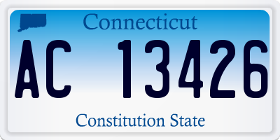 CT license plate AC13426