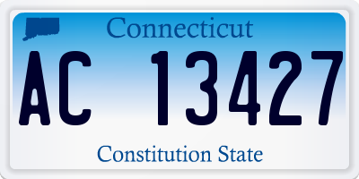 CT license plate AC13427