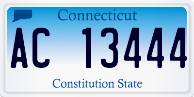 CT license plate AC13444