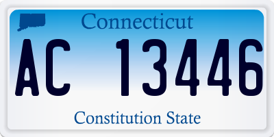 CT license plate AC13446