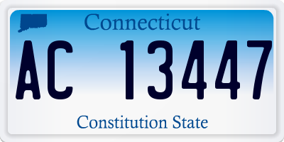 CT license plate AC13447