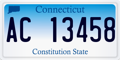 CT license plate AC13458