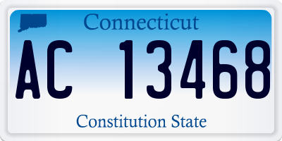 CT license plate AC13468