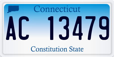 CT license plate AC13479