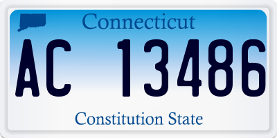 CT license plate AC13486