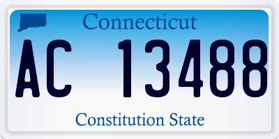 CT license plate AC13488