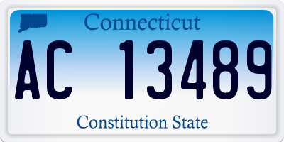 CT license plate AC13489