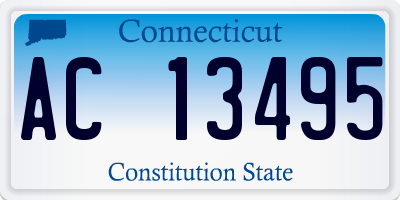 CT license plate AC13495