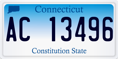 CT license plate AC13496