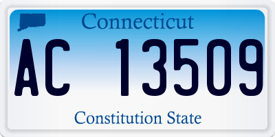 CT license plate AC13509