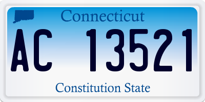 CT license plate AC13521
