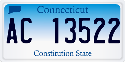CT license plate AC13522