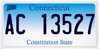 CT license plate AC13527