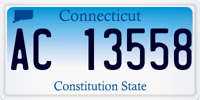 CT license plate AC13558