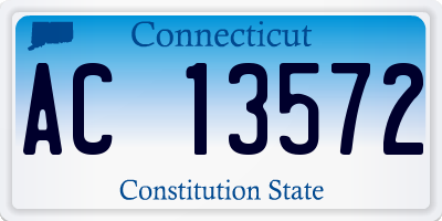 CT license plate AC13572