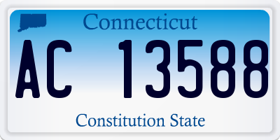 CT license plate AC13588