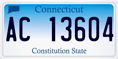 CT license plate AC13604