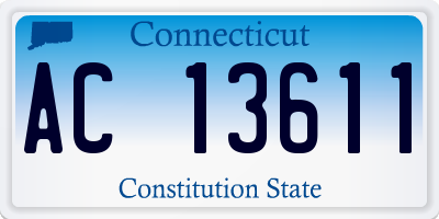 CT license plate AC13611