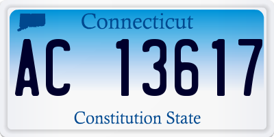 CT license plate AC13617