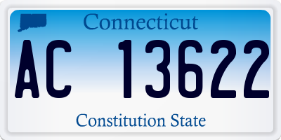 CT license plate AC13622