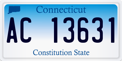 CT license plate AC13631