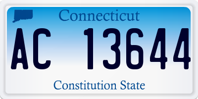 CT license plate AC13644