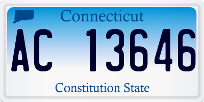 CT license plate AC13646