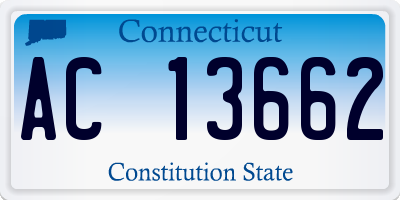 CT license plate AC13662