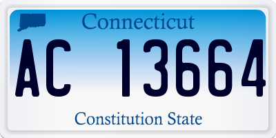 CT license plate AC13664