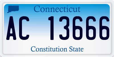 CT license plate AC13666