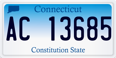 CT license plate AC13685