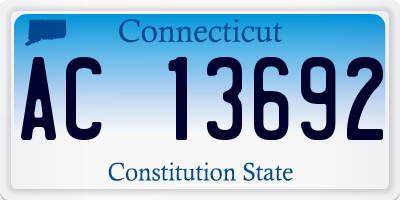 CT license plate AC13692