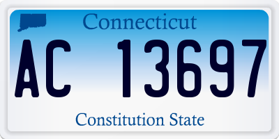 CT license plate AC13697