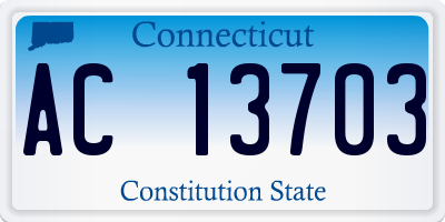 CT license plate AC13703