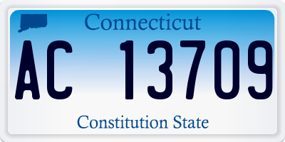 CT license plate AC13709