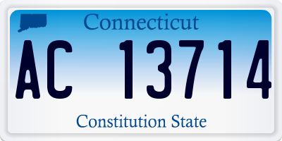 CT license plate AC13714