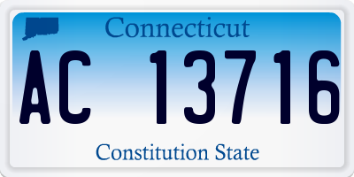 CT license plate AC13716