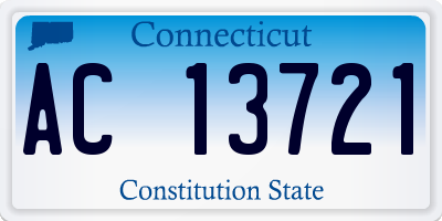 CT license plate AC13721