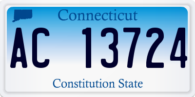 CT license plate AC13724