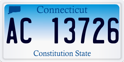 CT license plate AC13726