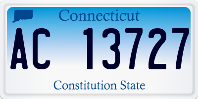 CT license plate AC13727