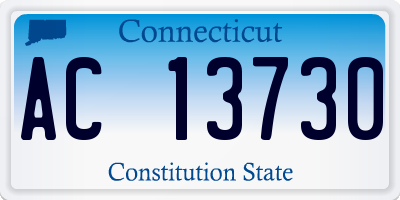 CT license plate AC13730