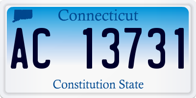 CT license plate AC13731