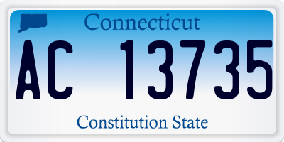 CT license plate AC13735