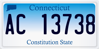 CT license plate AC13738