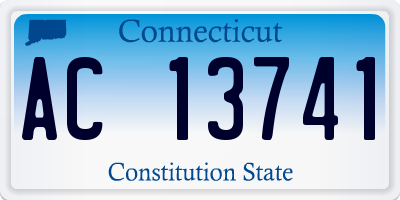 CT license plate AC13741