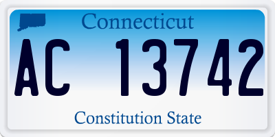 CT license plate AC13742