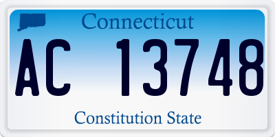 CT license plate AC13748