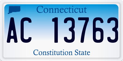 CT license plate AC13763