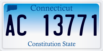 CT license plate AC13771